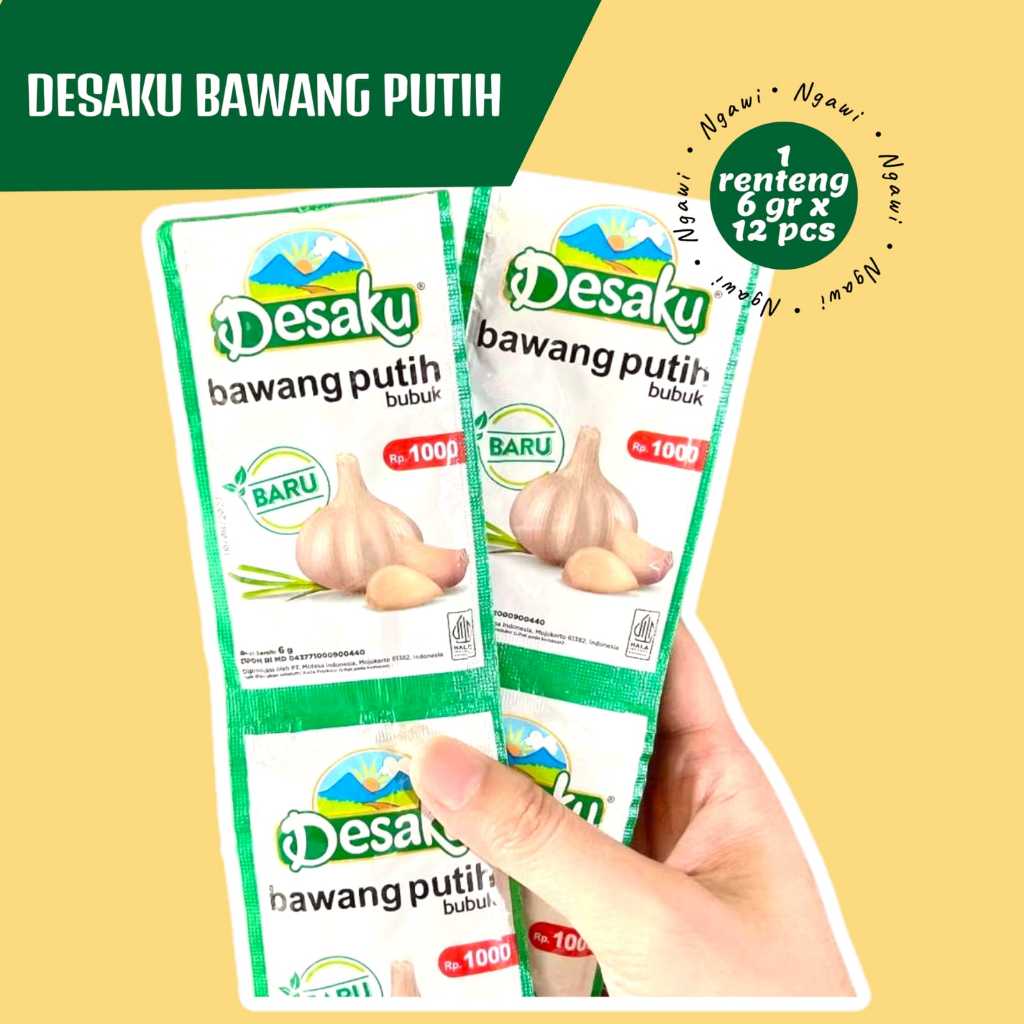 

DESAKU Bawang Putih Bubuk RENCENG, 1 RENCENG ISI 12