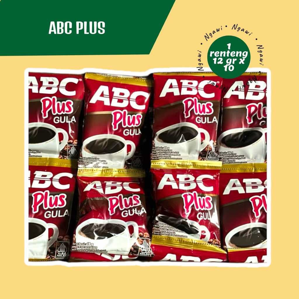 

Kopi ABC PLUS GULA 18g x10pcs ( 1 RTG)