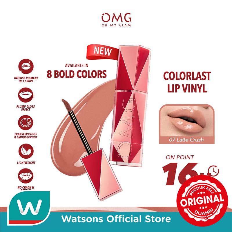 OMG Oh My Glam Colorlast Lip Vinyl 07 Latte Crush