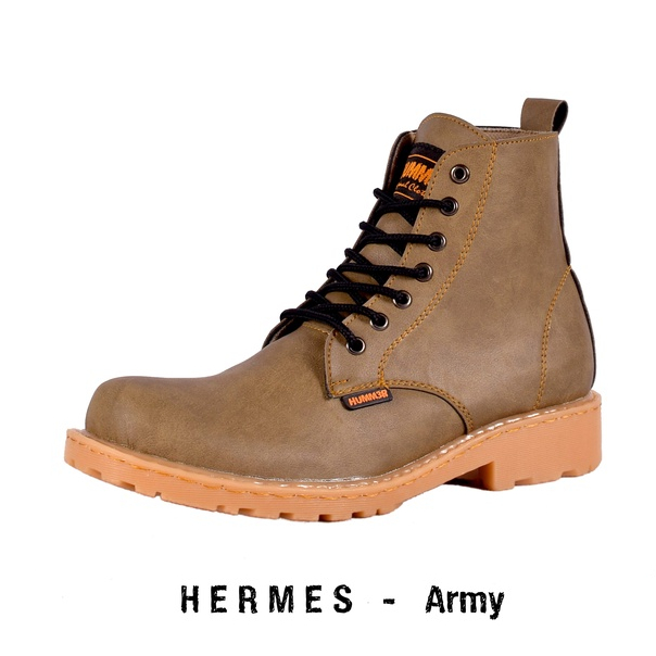 HUMM3R HERMES - SEPATU BOOTS PRIA BIG SIZE WARNA ARMY