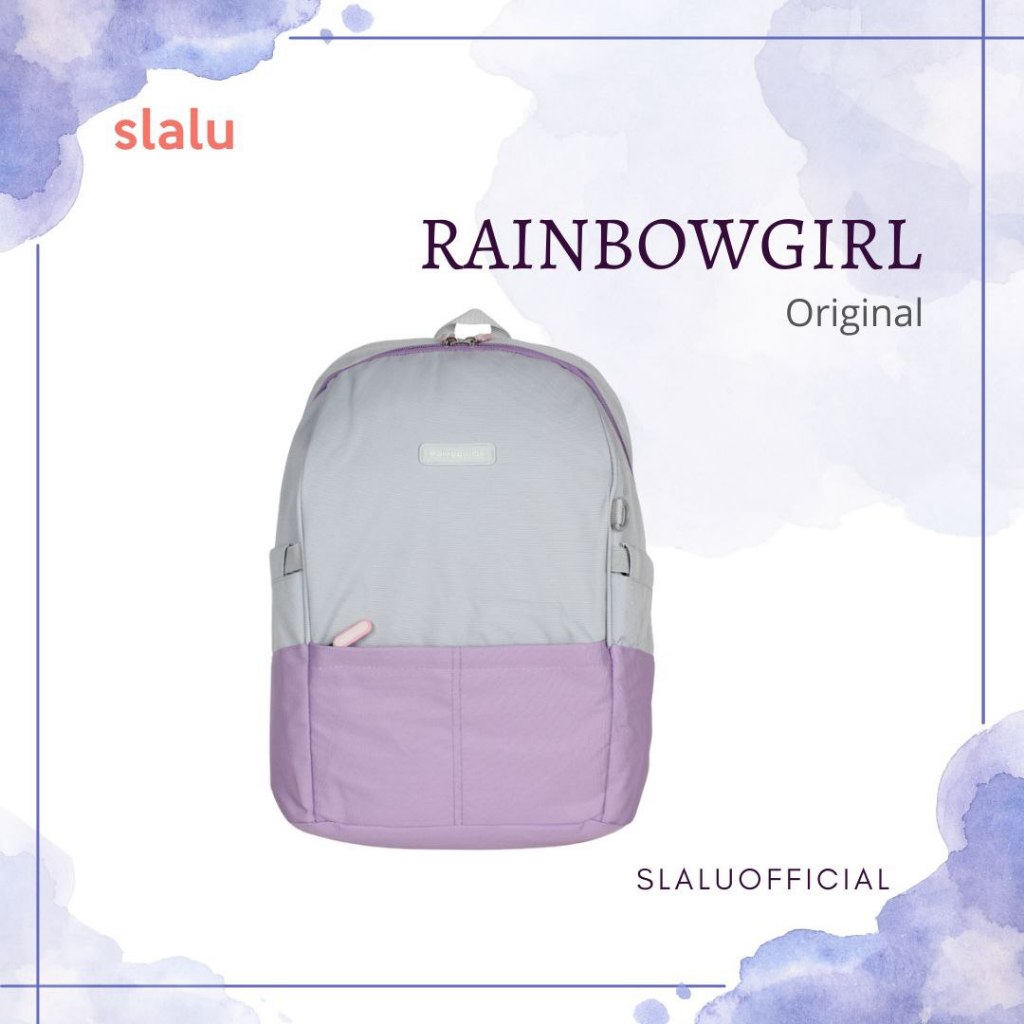 Tas Backpack Wanita Branded RAINBOWGIRL X UBAGER Purple