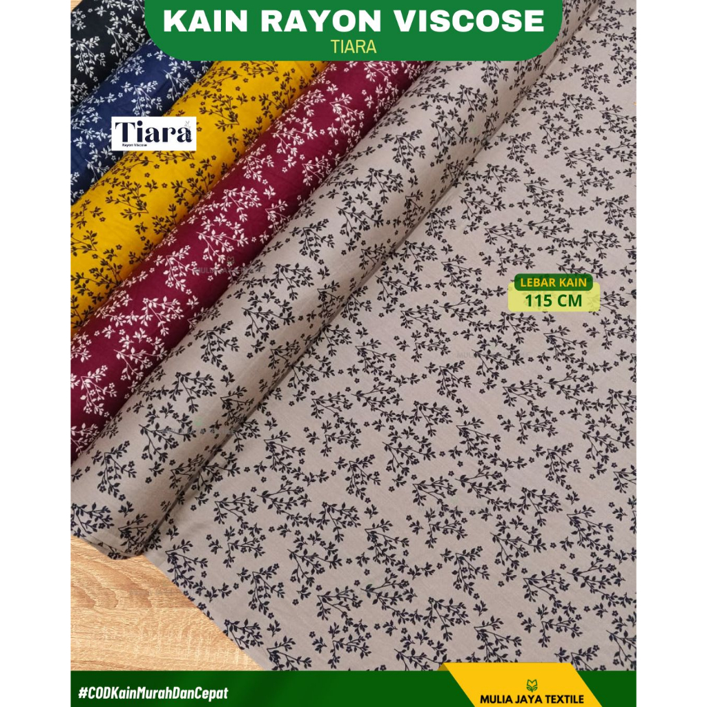 Kain Motif Adem, Rayon Viscose, Untuk Gamis, Mukena, Setelan TRV