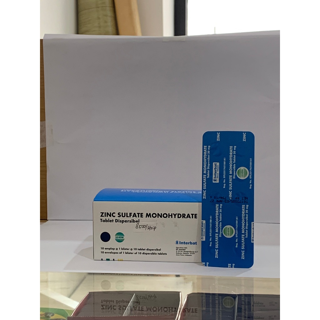 Zinc Sulfate 20mg Tablet/1 Strip 10 Tablet