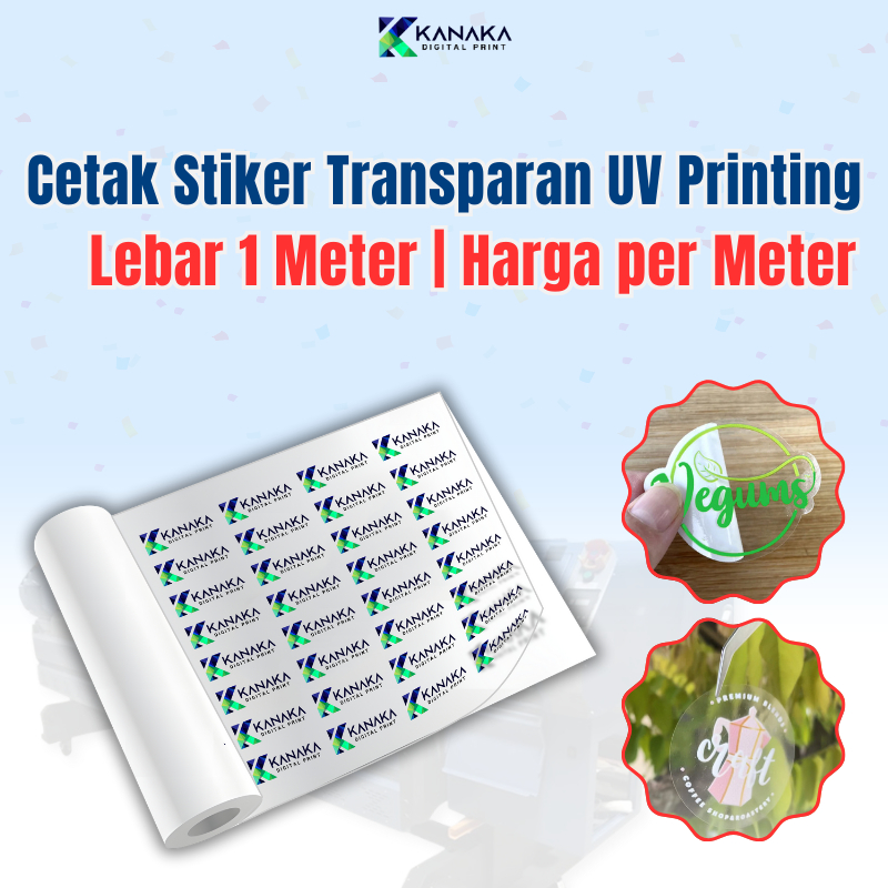 

Kanaka - Cetak Stiker Transparan UV Printing - Lebar 1 Meter - Harga per Meter