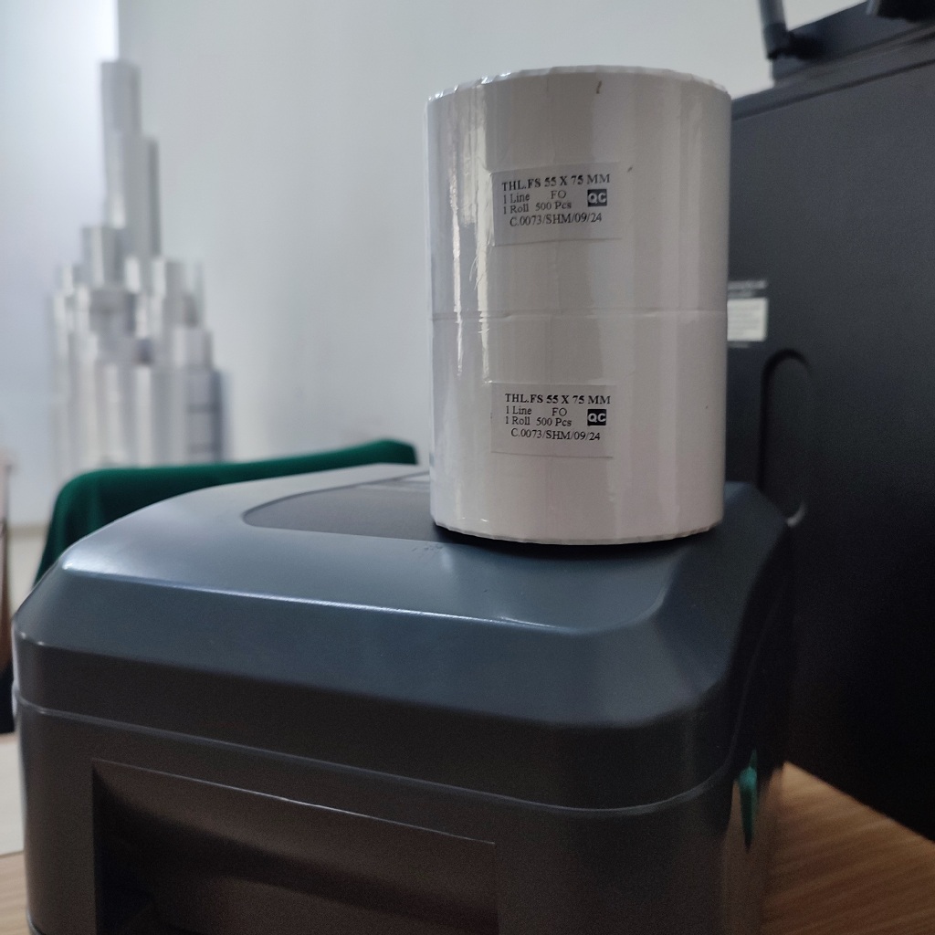 

LABEL THERMAL 55 X 75 MM STIKER 500 PCS STICKER ETIKET 55x75 BARCODE