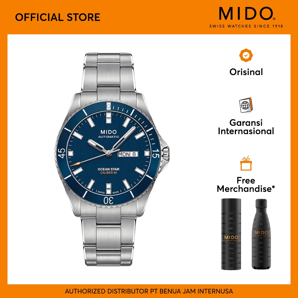 Mido M026.430.11.041.00 Ocean Star Caliber 80 Automatic Blue Dial
