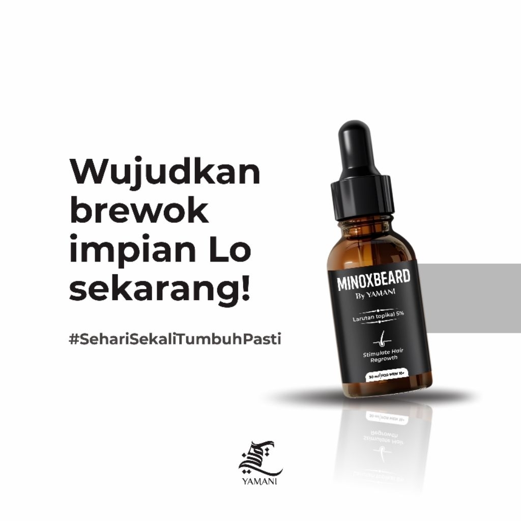 MinoxBeard by YAMANI BEARD SERUM MINOXIDIL BPOM - YAMANI SAFFAT PENUMBUH BREWOK SUPER