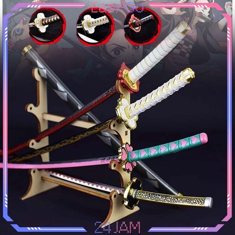Mainan Pedang Nichirin Katana Demon Slayer Kimetsu No Yaiba Tanjiro Mainan Pedangan Anime 25cm