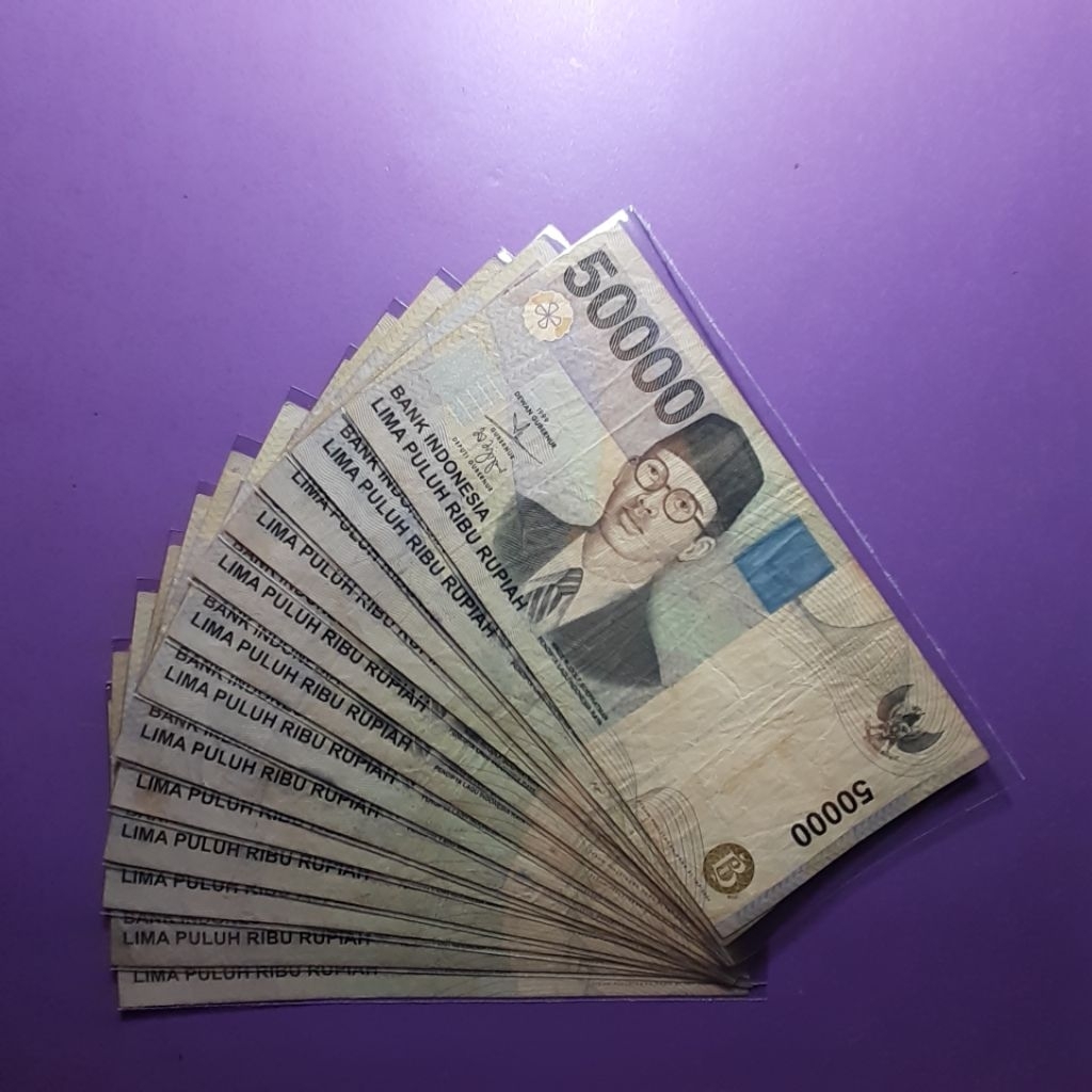 Uang 50000 wr supratman tahun 1999
