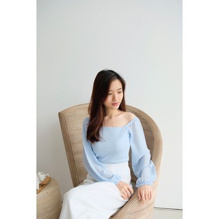 PRE-LOVED KADAKA TOP KOREA CHIFFON BLUE
