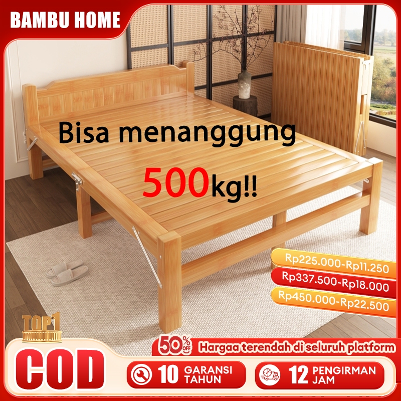 Dipan kasur kasur kayu kasur bambu bisa dilipat Tempat tidur kayu Tempat tidur bambu kuat tahan lama