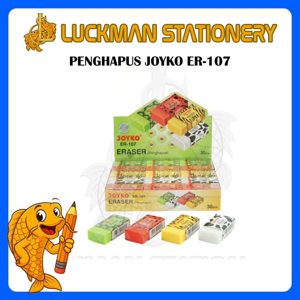 

LUCKMAN STATIONERY - JOYKO ER-107 ERASER - ORIGINAL PRODUCT, PENGHAPUS BERKUALITAS (Pcs)