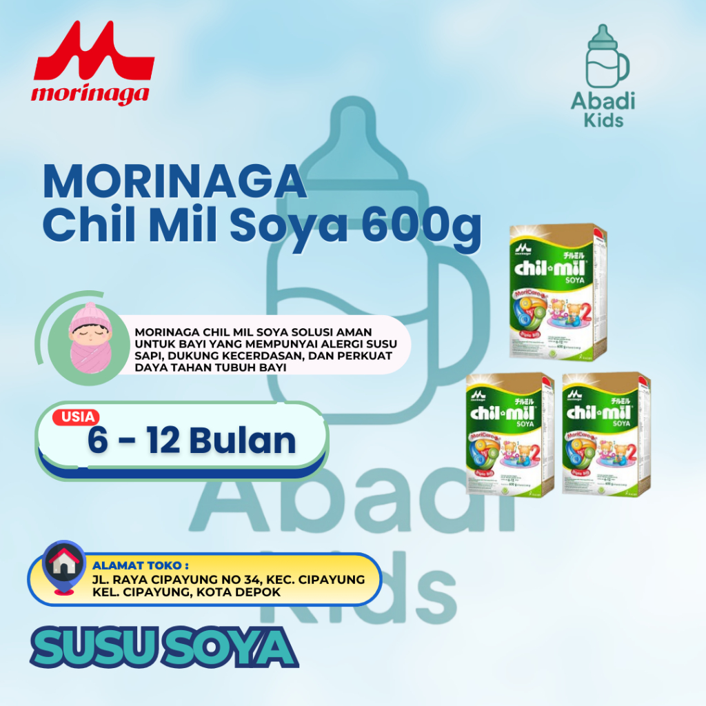MORINAGA Chil Mil Soya 600g Susu Bayi 6-12 Bulan