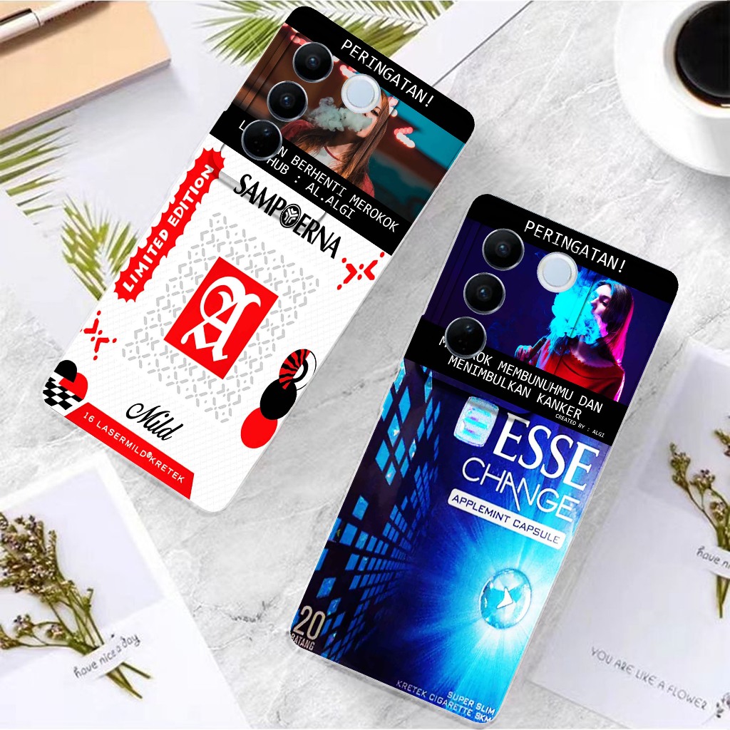 Softcase Untuk Vivo V27 / V27 Pro - Softcase Gambar Fashion Printing { Rokok Limited Edition Terbaru