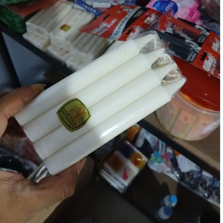 Lilin Putih Lilin Mati lampu isi 8pcs