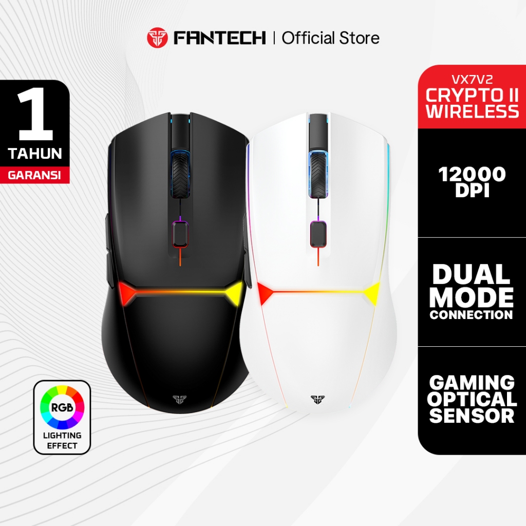 Fantech CRYPTO Gen II VX7v2 WG7v2 Mouse Gaming WIreless Dongle 2.4ghz PC Kabel Macro