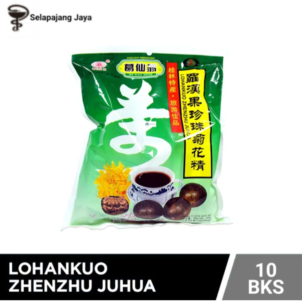 

Lohankuo Zhenzhu Juhua isi 10 sachet - minuman pereda panas dalam