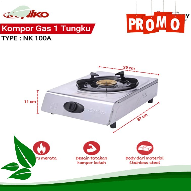 kompor 1 tungku Niko NK 100a