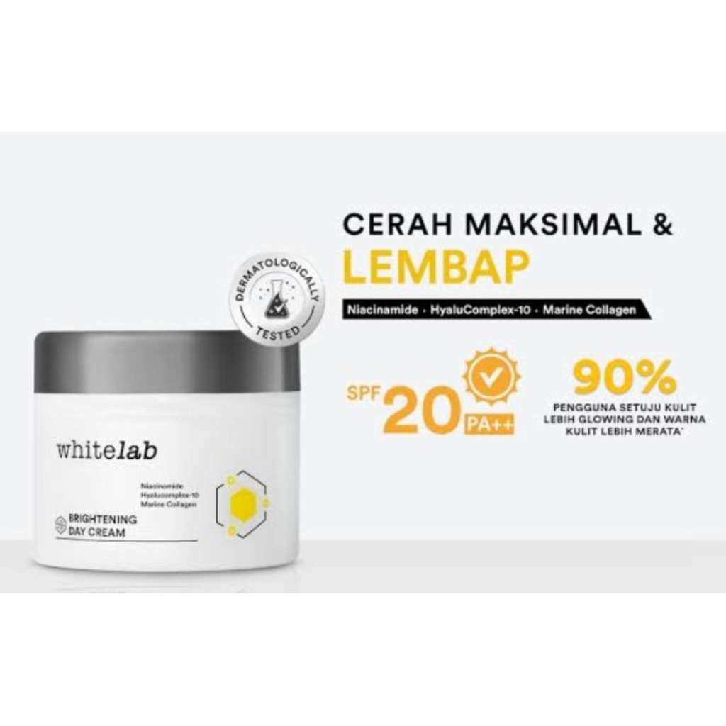 WHITELAB, WHITELAB BRIGHTENING DAY CREAM, WHITELAB KUNING, CREAM WHITELAB, WHITELAB MENCERAHKAN, WHI