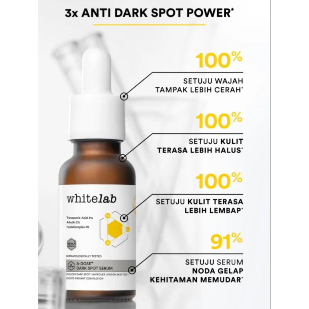 WHITELAB, WHITELAB A DOSE DARK SPOT SERUM, WHITELAB KUNING, WHITELAB MENCERAHKAN, WHITELAB MEMUTIHKA