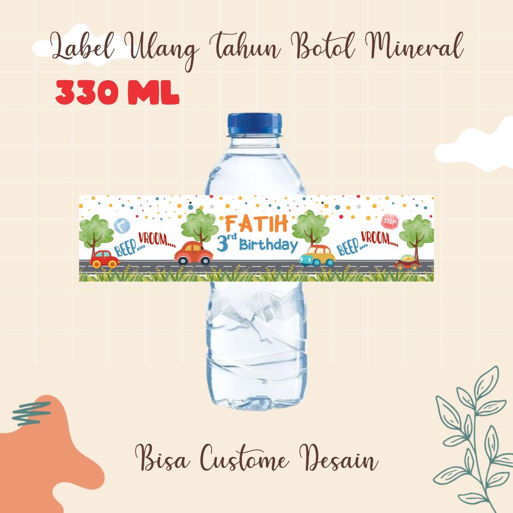 

Label Ulang Tahun Minuman Botol Mineral 330ml Free Desain