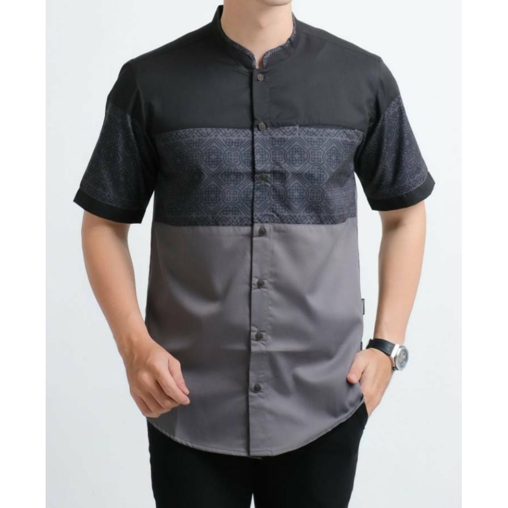 Koko Kurta Lengan Pendek Motif Sublim Premium / Baju Kurta