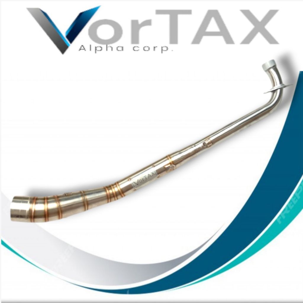 Leheran Knalpot Vortax Alpha Corp Motor Bebek – Full Stainless Premium