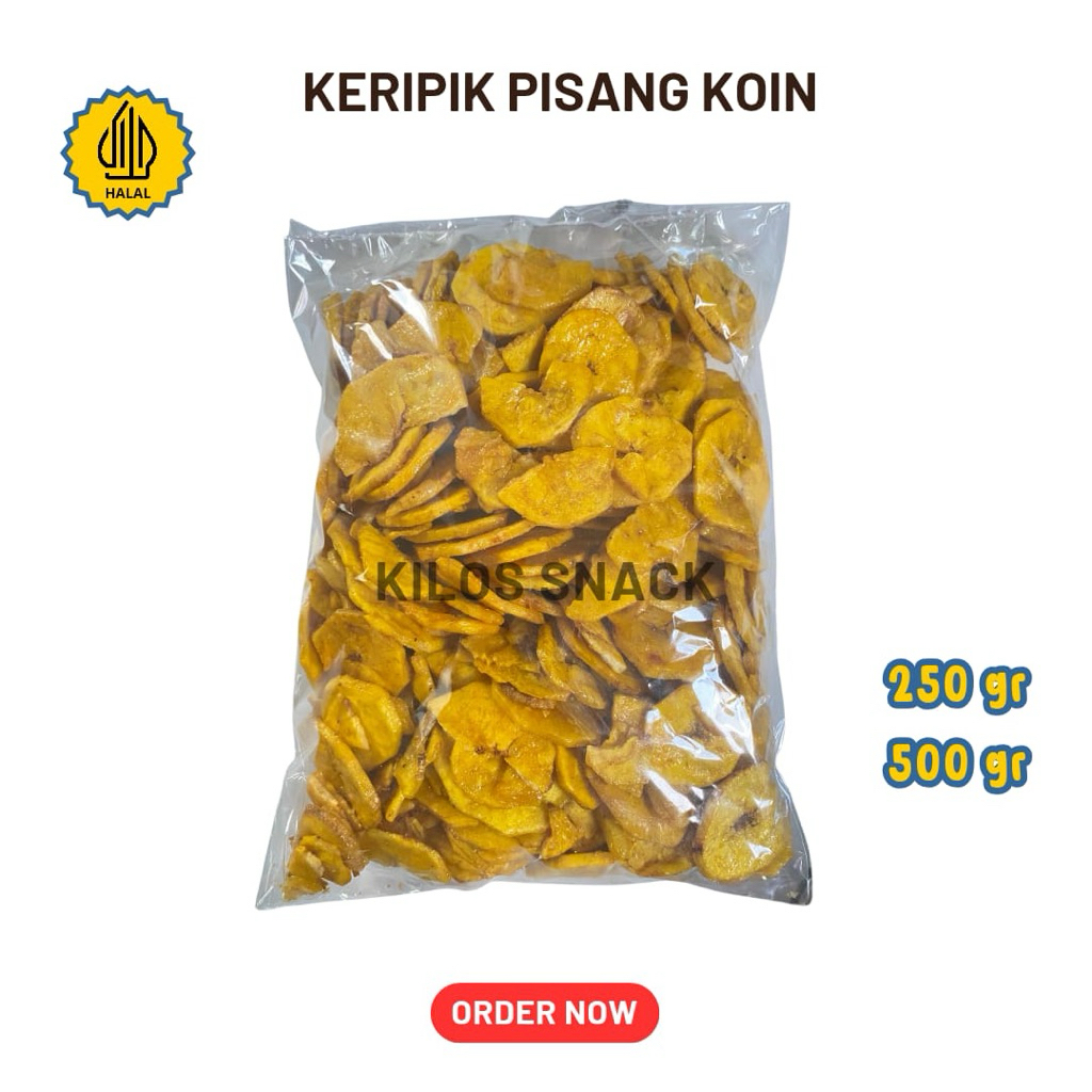 

keripik pisang byar bentuk koin manis harum aroma nangka