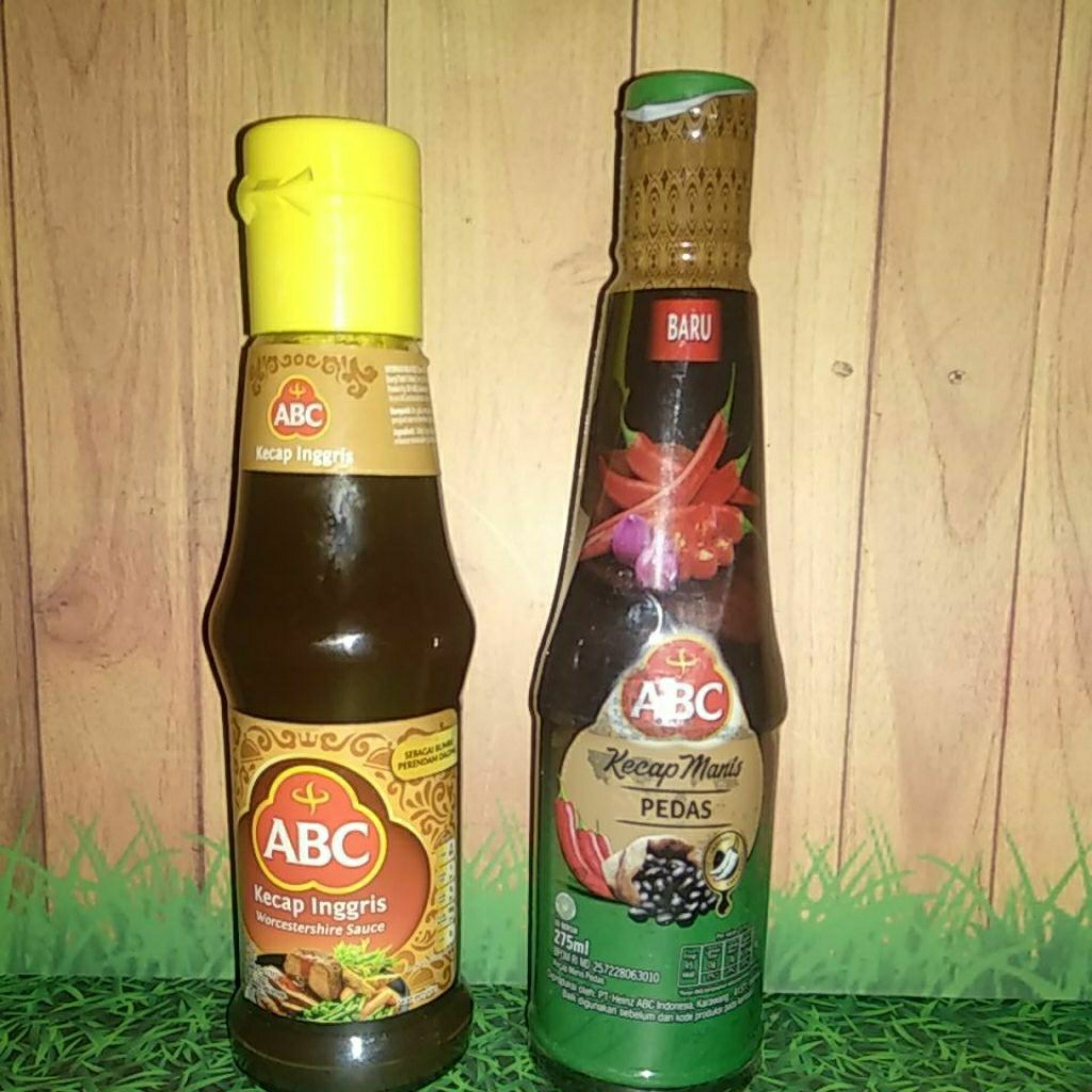 

paketan kecap abc pedas manis 275ml+ kecap inggris 195ml