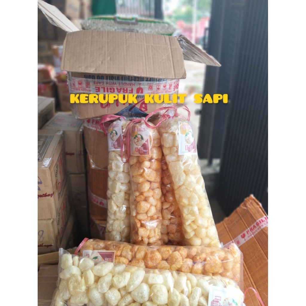 

KERUPUK KULIT SAPI (DOROKDOK) 100gram dan 50gr