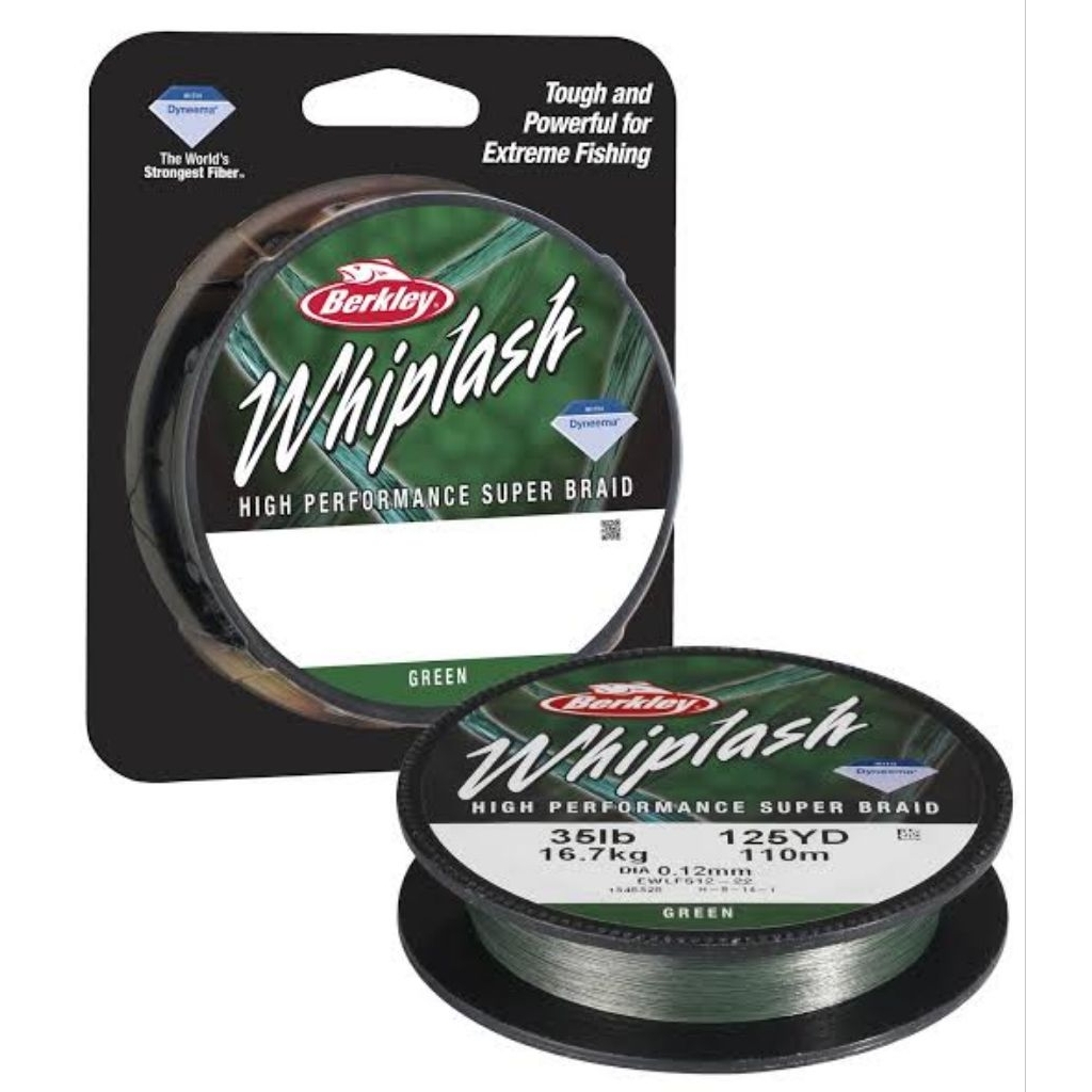 Senar PE Berkley WHIPLASH Green 125YD / 110m Braided