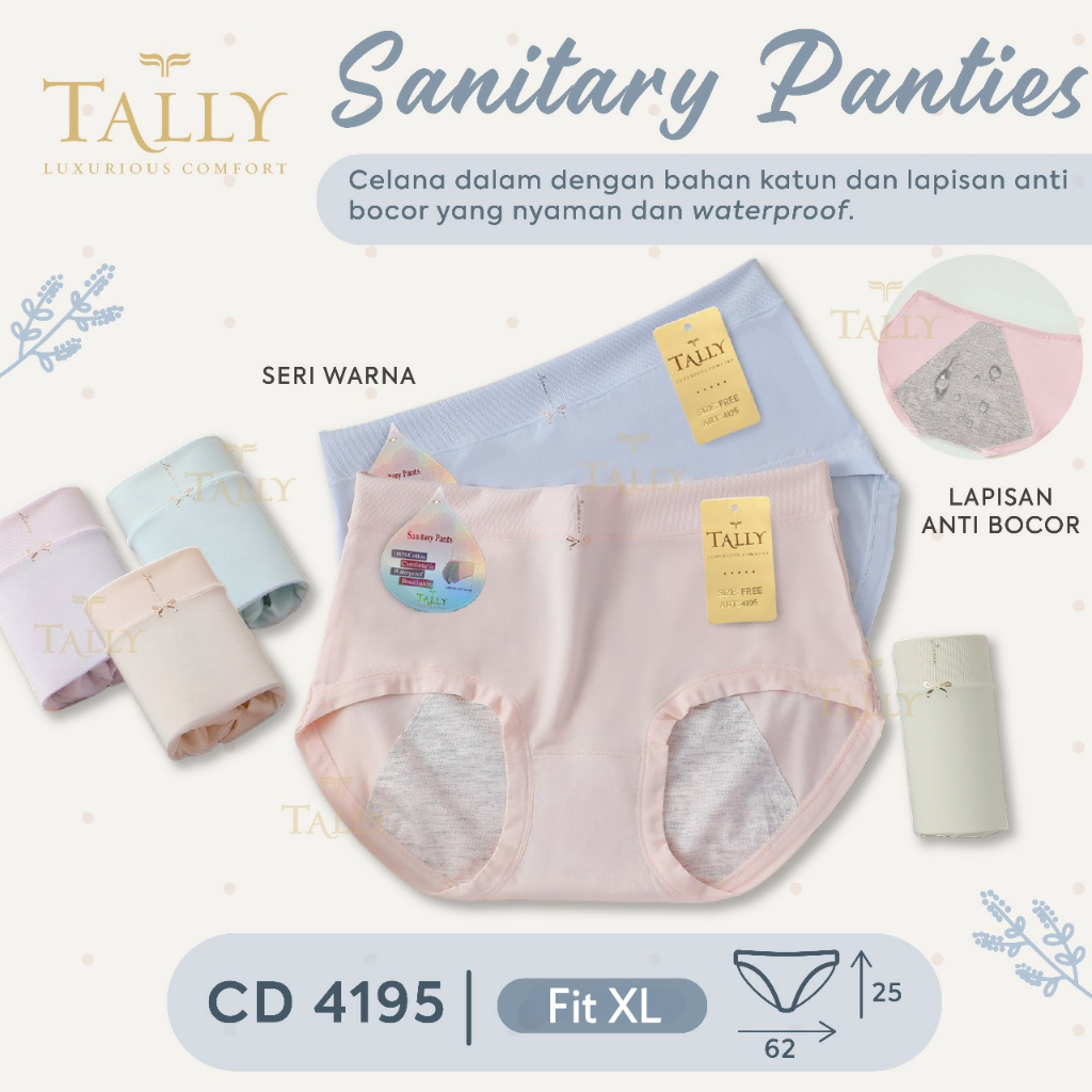 RVC75 - TALLY Celana Dalam Menstruasi Wanita Sanitary Panties CD Mens Cewek Underwear Import Murah P