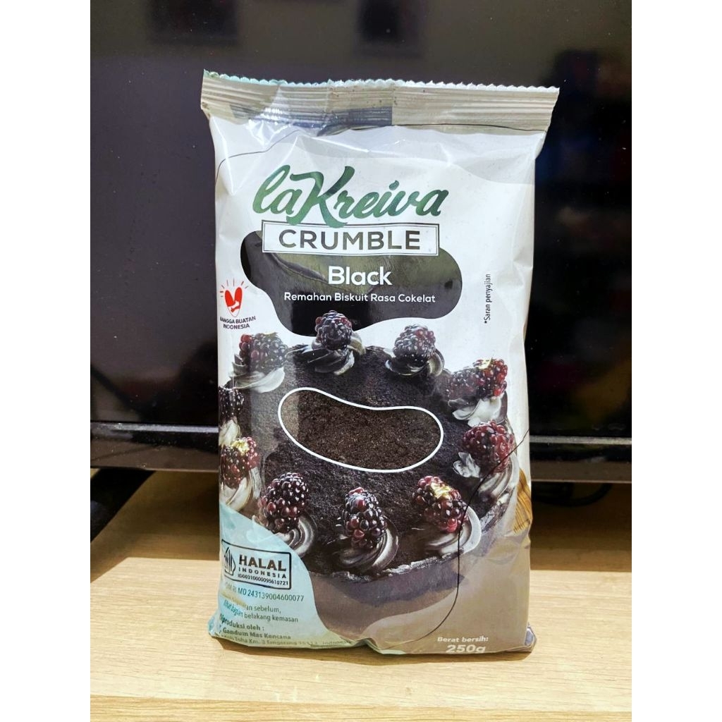 

TOPPING CRUMBLE MINUMAN & KUE LA KREIVA BLACK CRUMBLE 250 GR