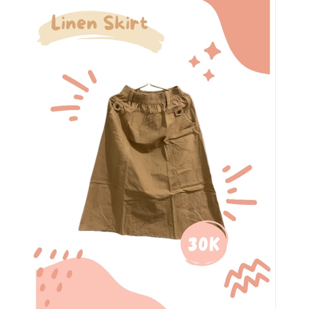 [PRELOVED] Rok Linen / Linen Skirt
