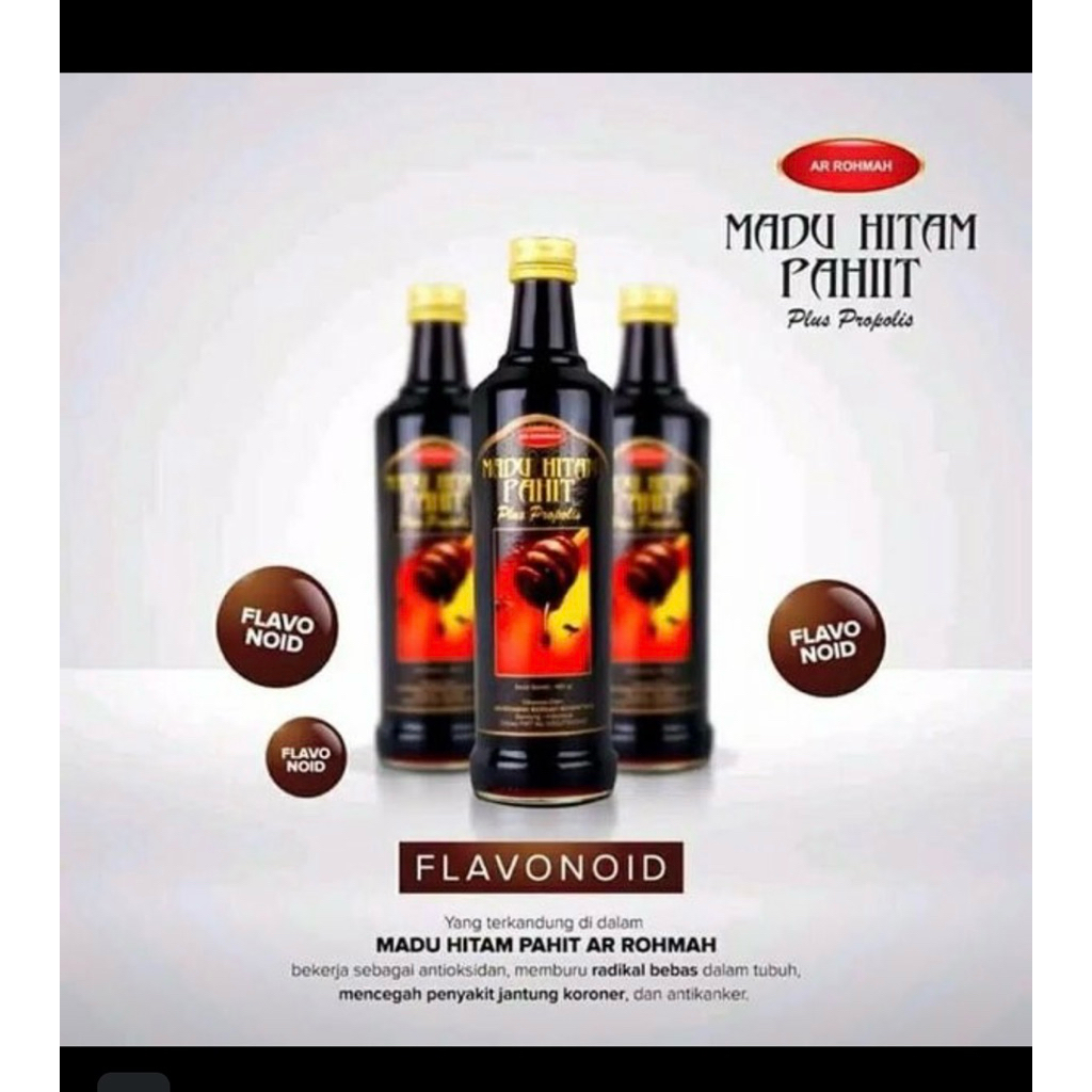 

Ar Rohmah - Madu Hitam Pahit Ar Rohmah Plus Propolis (470gr)