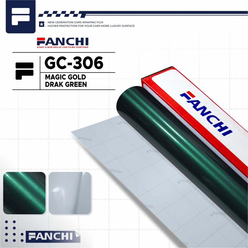 Skotlet Hijau Tua Lembayung Magic Candy Dark Green Fanchi FC 306 Stiker Mobil Motor Warna 50 cm