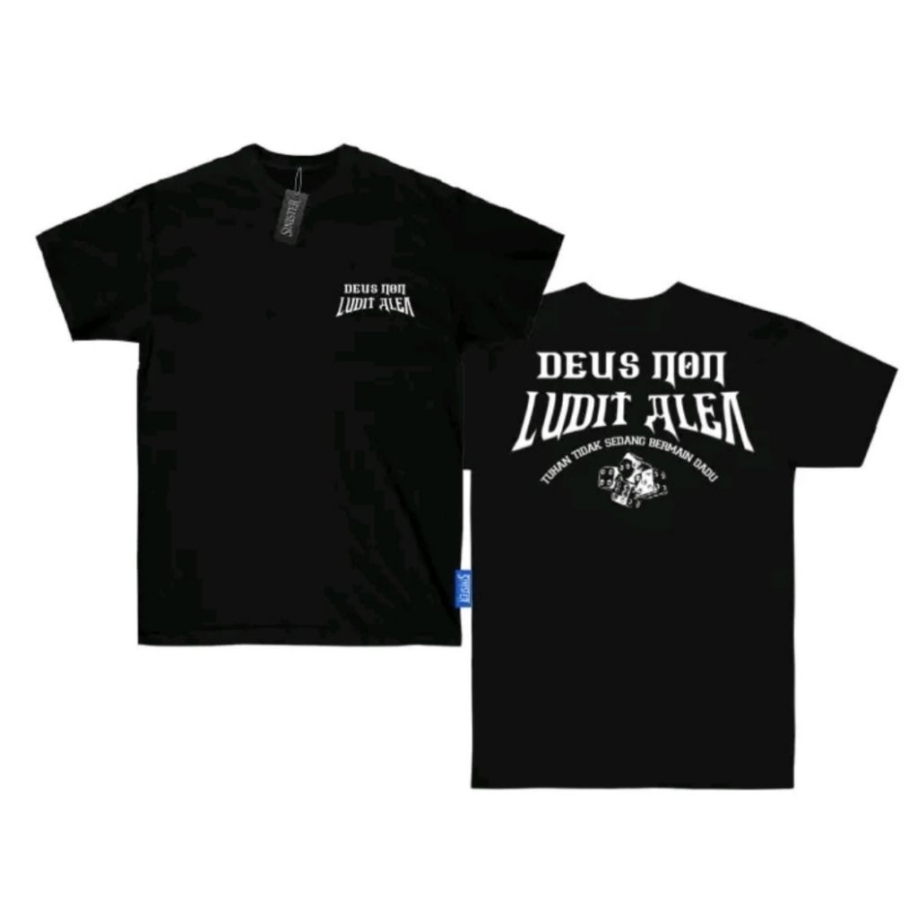 Kaos Tuhan Tidak Sedang Bermain Dadu / Kaos Kata Kata Cotton Combed 24s Pria Wanita