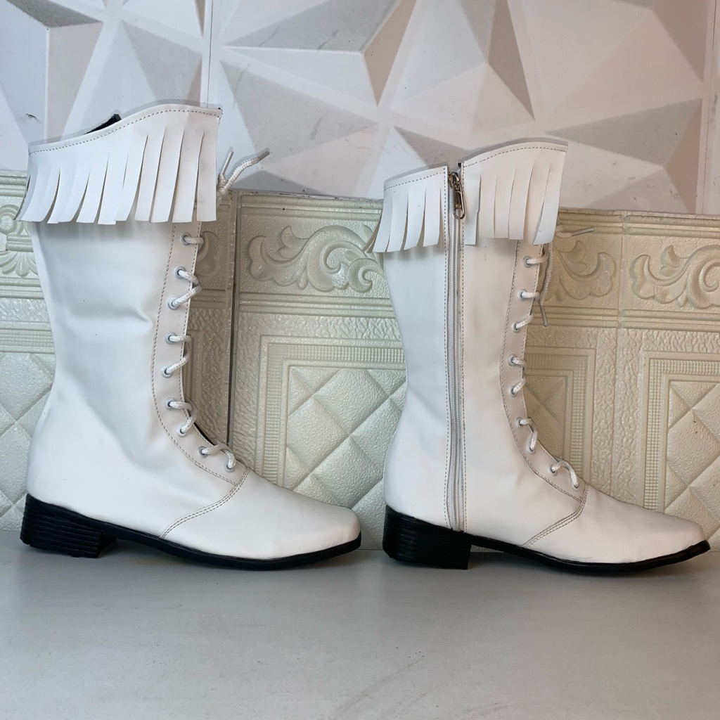 Sepatu Mayoret Drumband Anak TK SD SMP SMA Dewasa Marching Putih Pria/Wanita,Cewek/Cowok