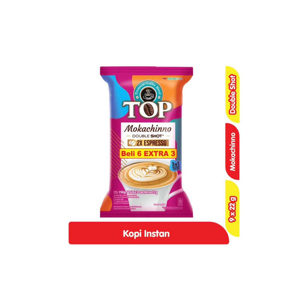 

Top Coffee Kopi Instan Mokachinno Double Shot 9 x 22 g