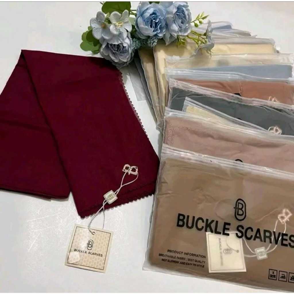 HIJAB BUCKLE SCARVES SEGI EMPAT BUCKLE SCARVES ORIGINAL