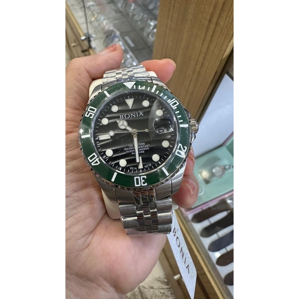 Jam tangan pria bonia stainless termurah