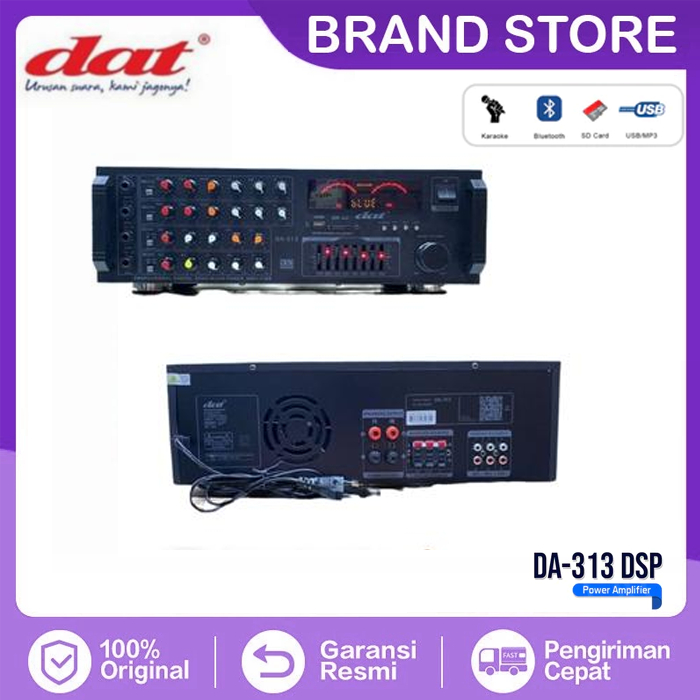 Power Amplifer Bluetooth DAT DA-313 DA313 DA 313 utk Speaker,Karaoke,Studio,Rec
