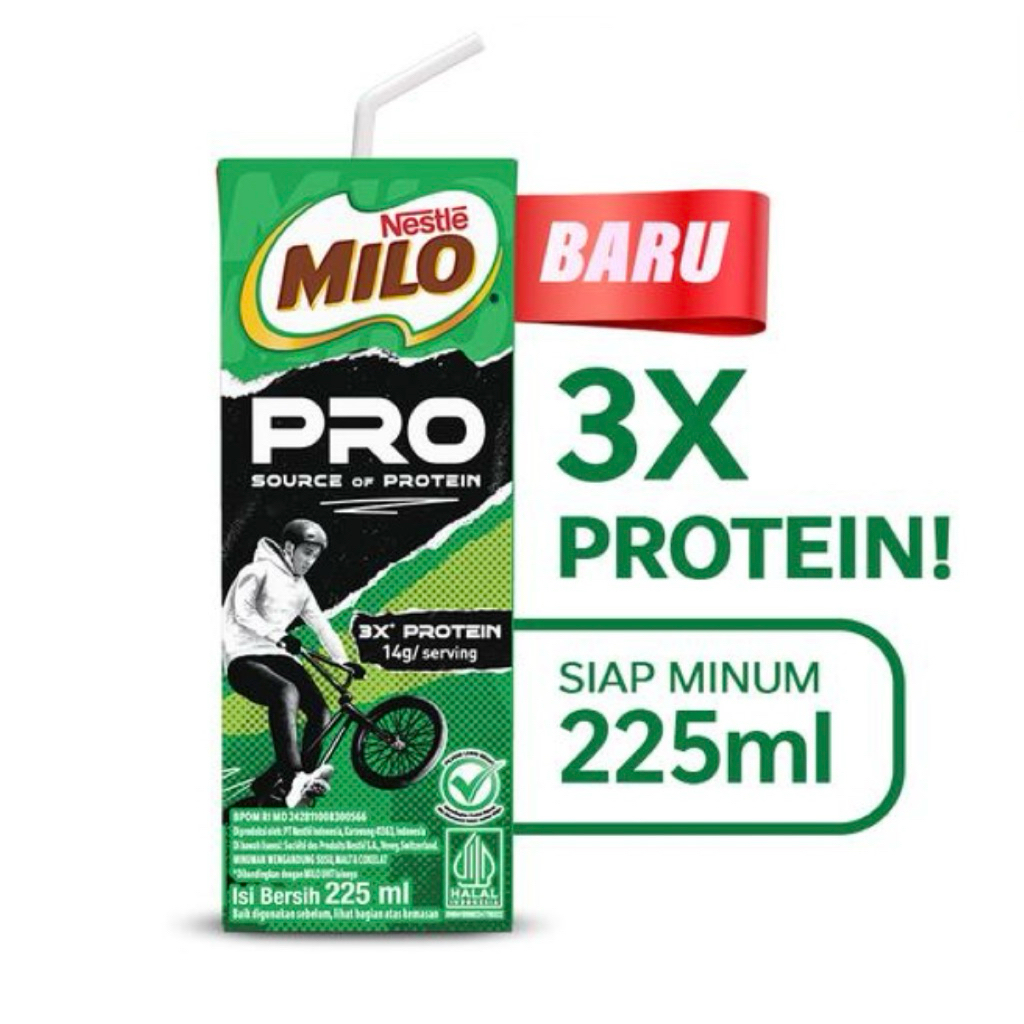 

MILO PROTEIN Susu UHT Cokelat 225ml