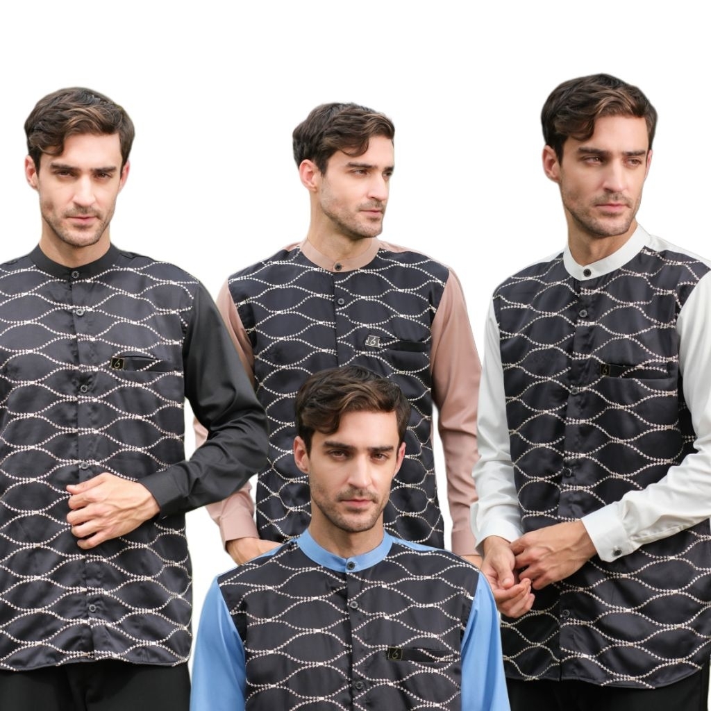 KEMKO AHLAN - Koko pria dewasa | kemko kemeja koko bordir kemko brukat KMB | kemko ahlan seri brukat