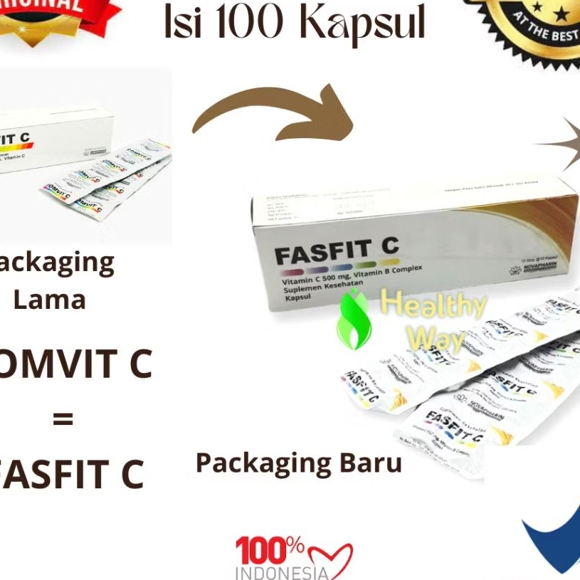 Comvit C 500 MG + B Complex 1 Box isi 100 Ready Stock ORI BPOM MURAH
