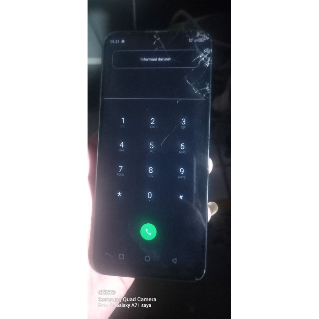 lcd inginix smart5 ori minus retak