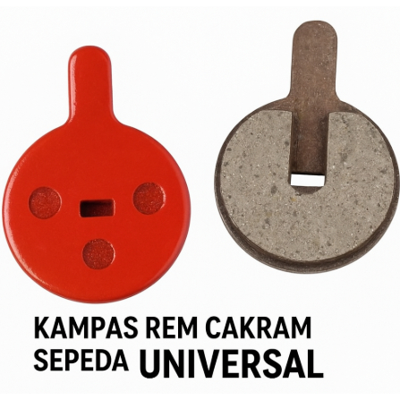 2 Pcs Kampas Rem Cakram Sepeda Bulat | Kampas Rem Sepeda Universal | Disc Brake Pad