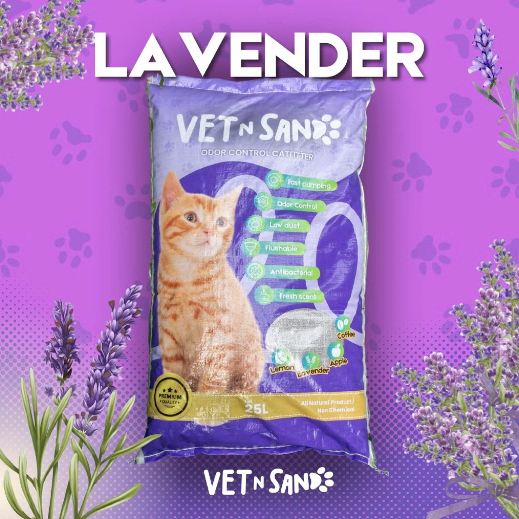 PASIR KUCING GUMPAL WANGI LAVENDER VETSAND ZEOLITE GRANULE