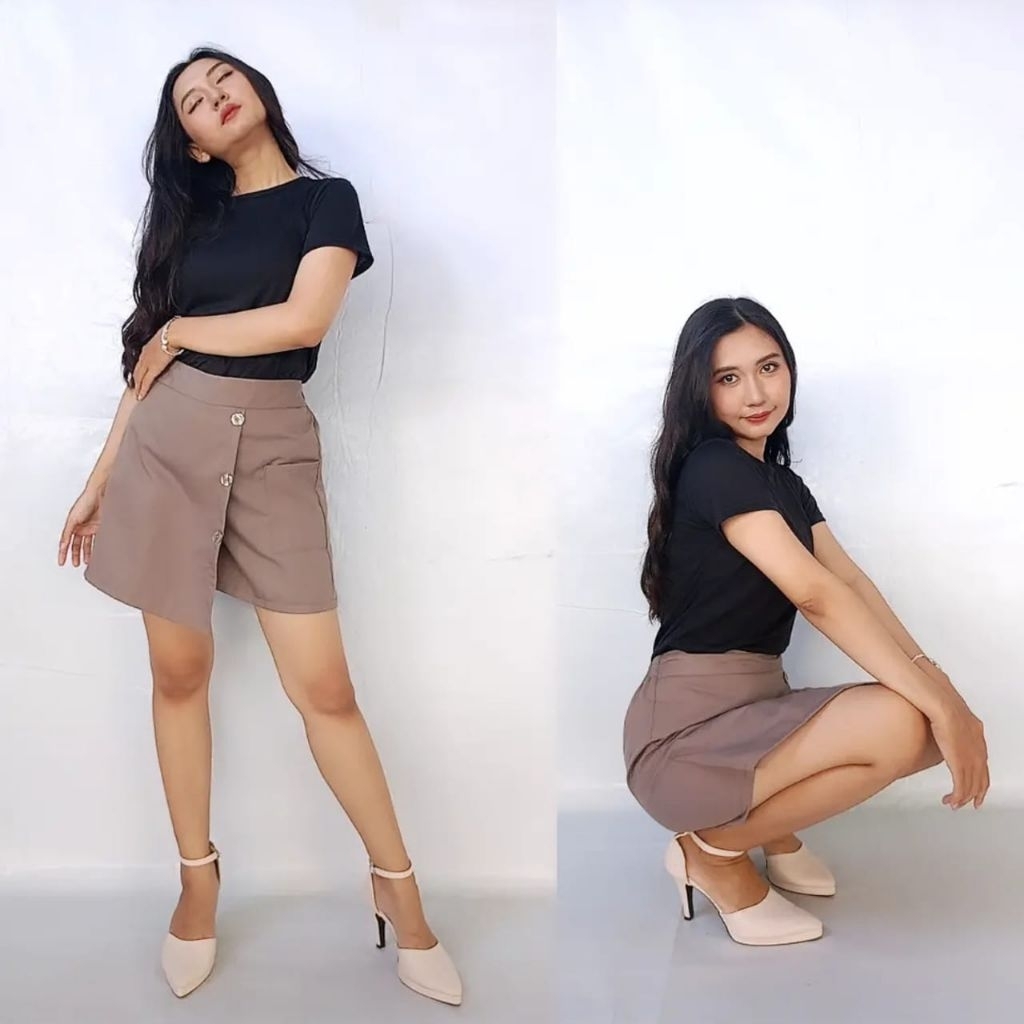 Celana Rok Pendek Wanita Korea Style Mini Skirt/Rok Celana Pendek