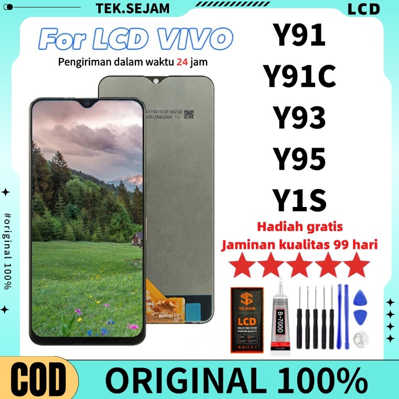 LCD VIVO Y91 Y91c Y95 Y93 Y90 Y1S Y93S Original 100% full set Touchscreen COD LAYAR HP Touchscreen F